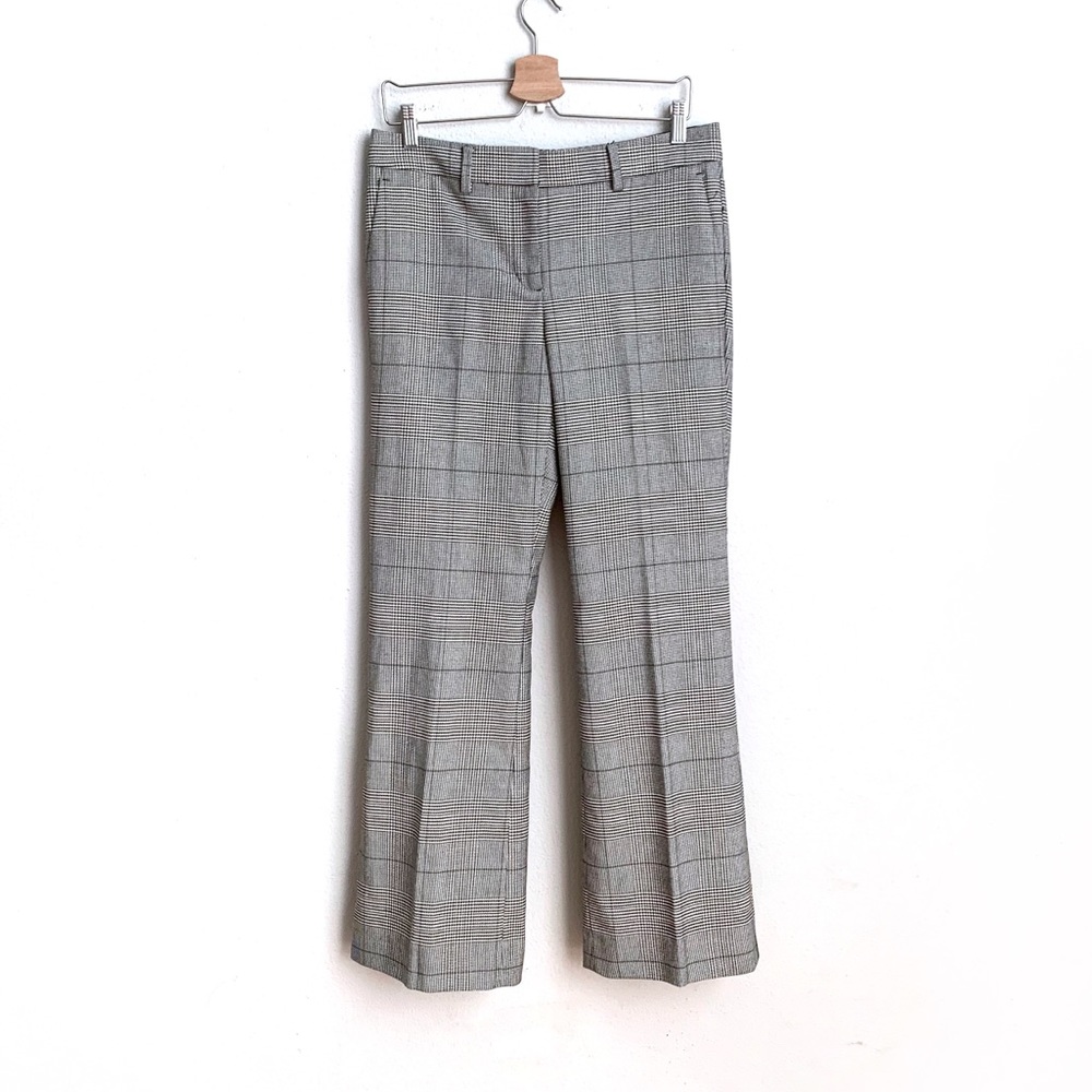 ANN TAYLOR herringbone plaid print wide leg pants